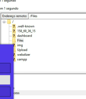 FileZilla showing accessible files